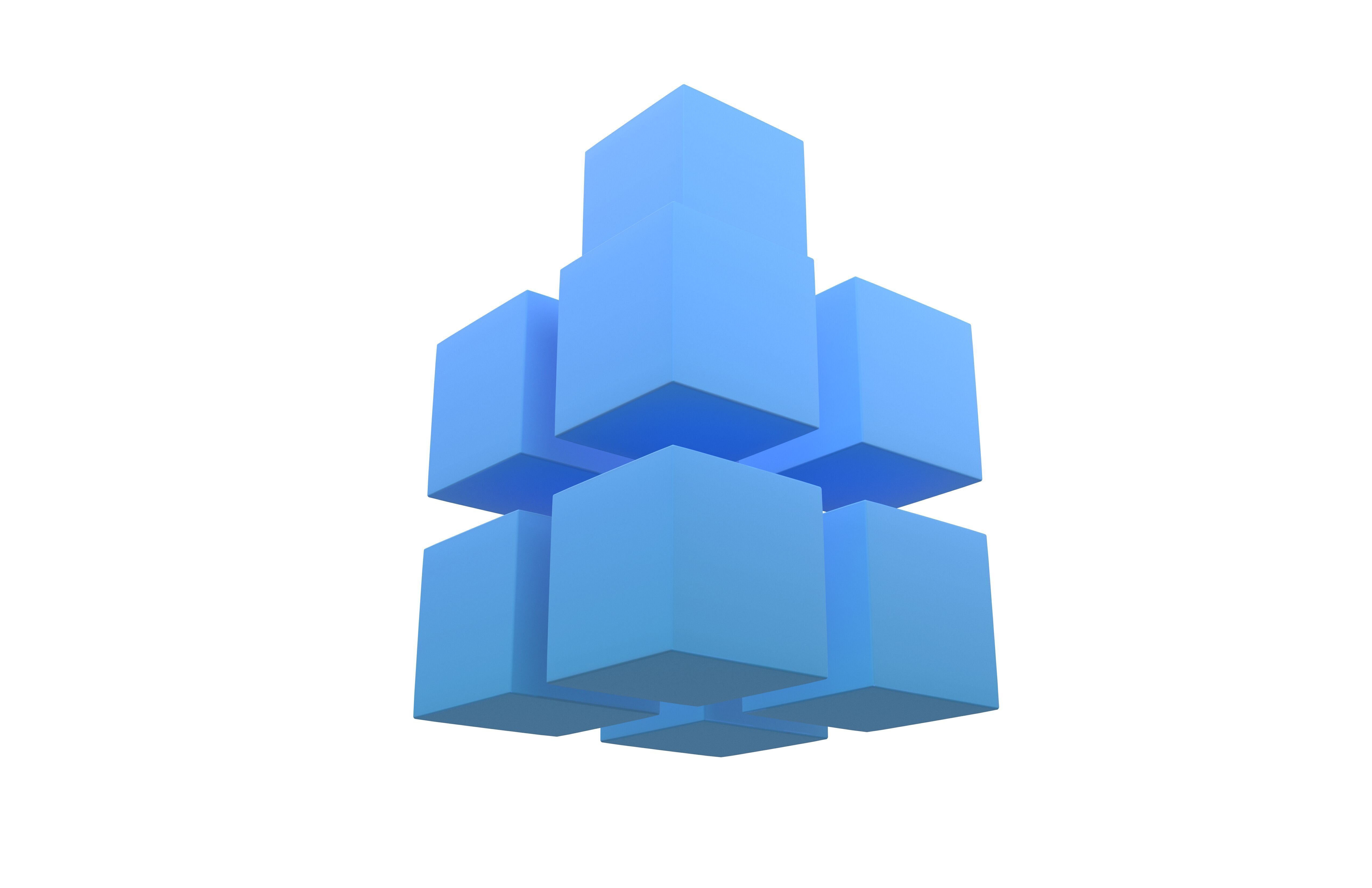 Building Blocks Concept Icon v1 002 Low-poly 3D model_1
