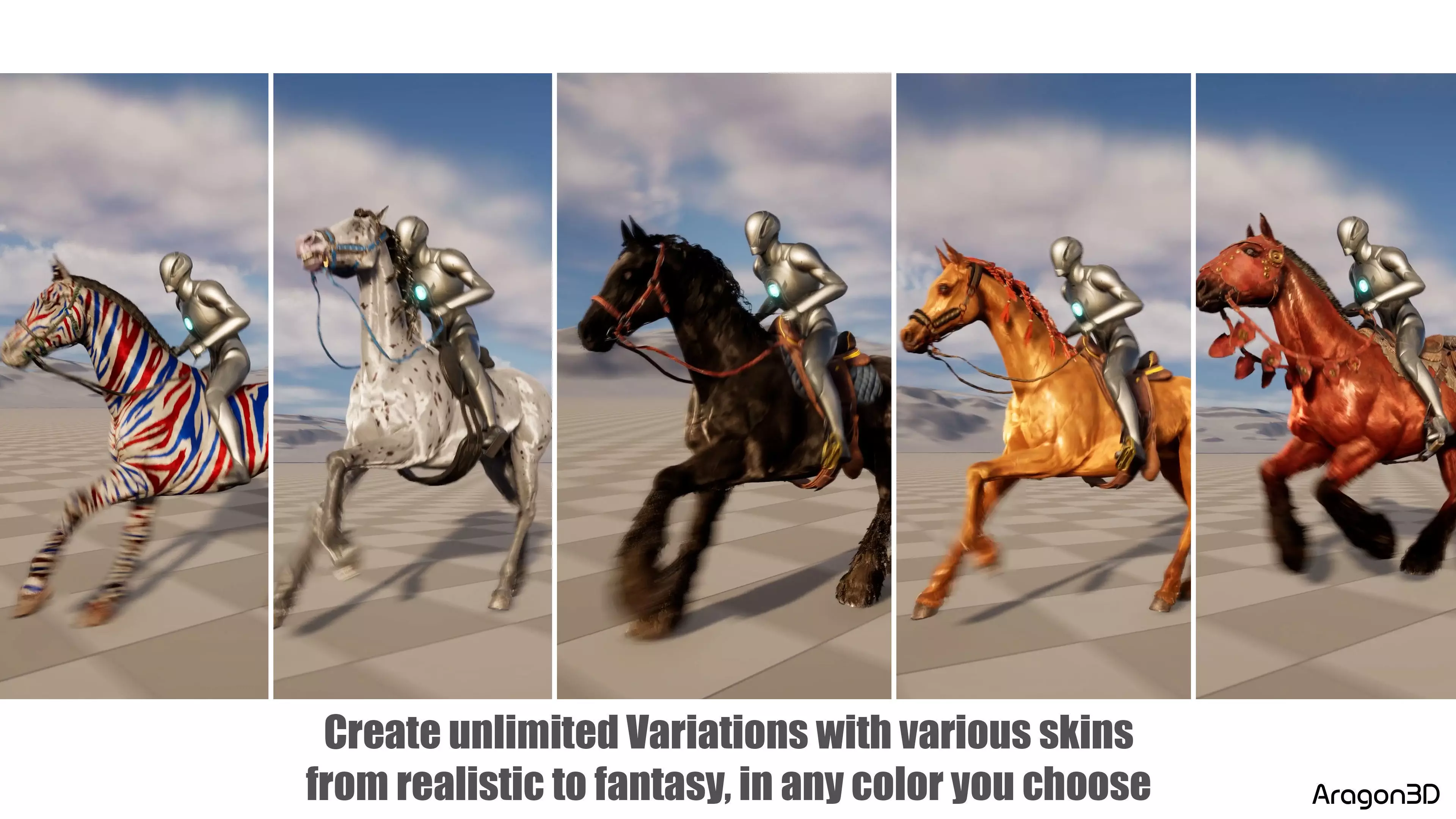Horse Configurator PLUG AND PLAY Low-poly 3D model_4