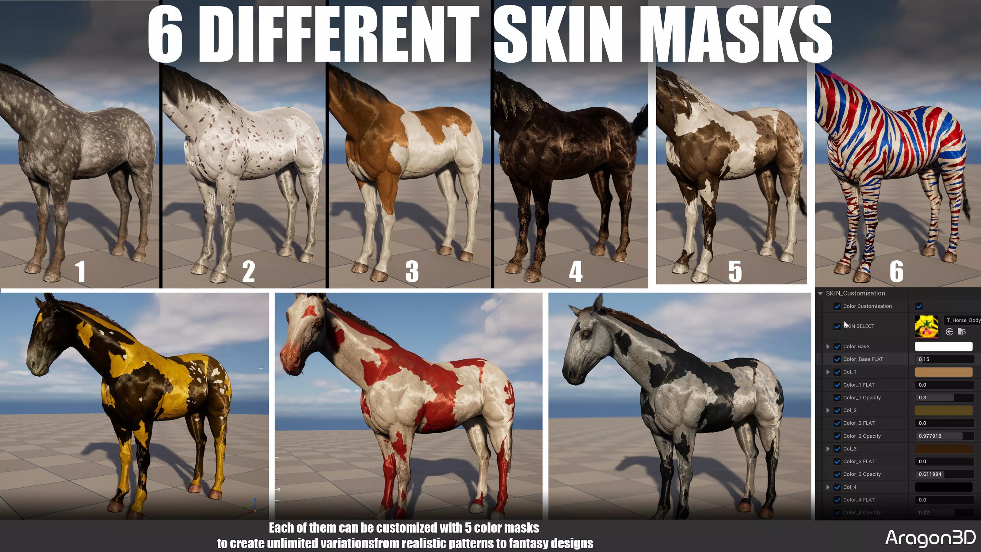 Horse Configurator PLUG AND PLAY Low-poly 3D model_8