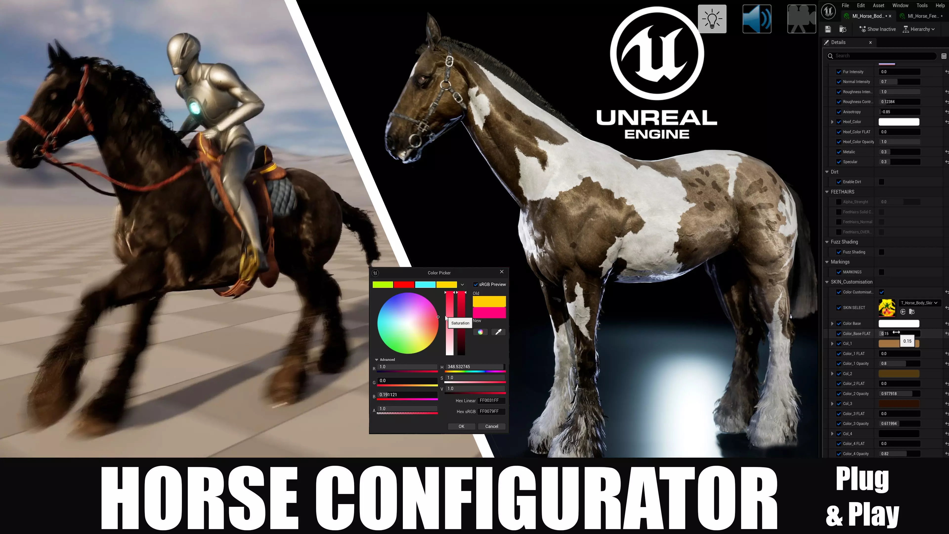 Horse Configurator PLUG AND PLAY Low-poly 3D model_10