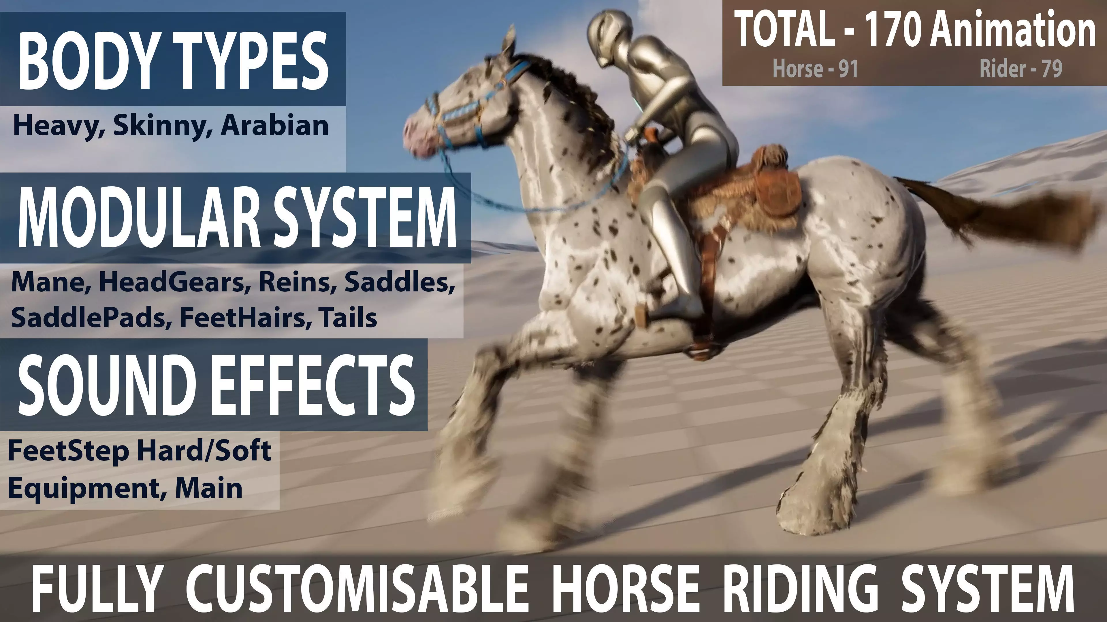 Horse Configurator PLUG AND PLAY Low-poly 3D model_0