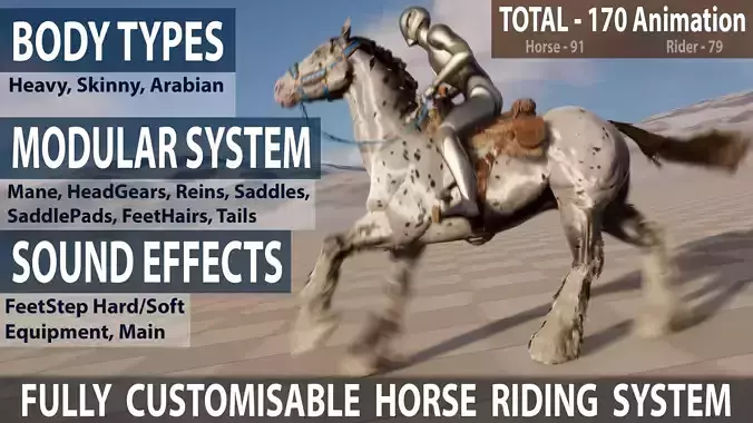 Horse Configurator PLUG AND PLAY Low-poly 3D model