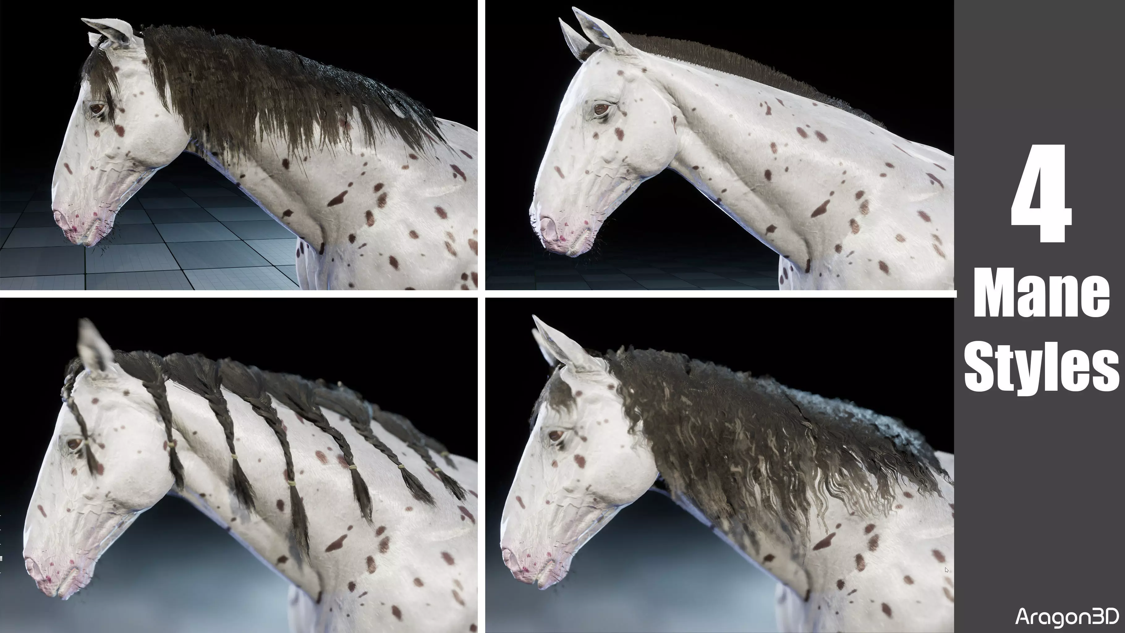 Horse Configurator PLUG AND PLAY Low-poly 3D model_7