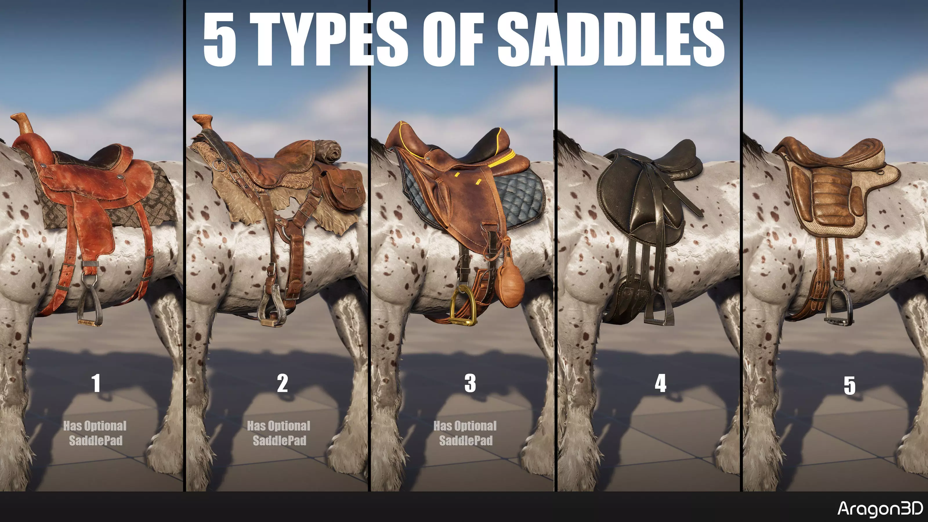 Horse Configurator PLUG AND PLAY Low-poly 3D model_11