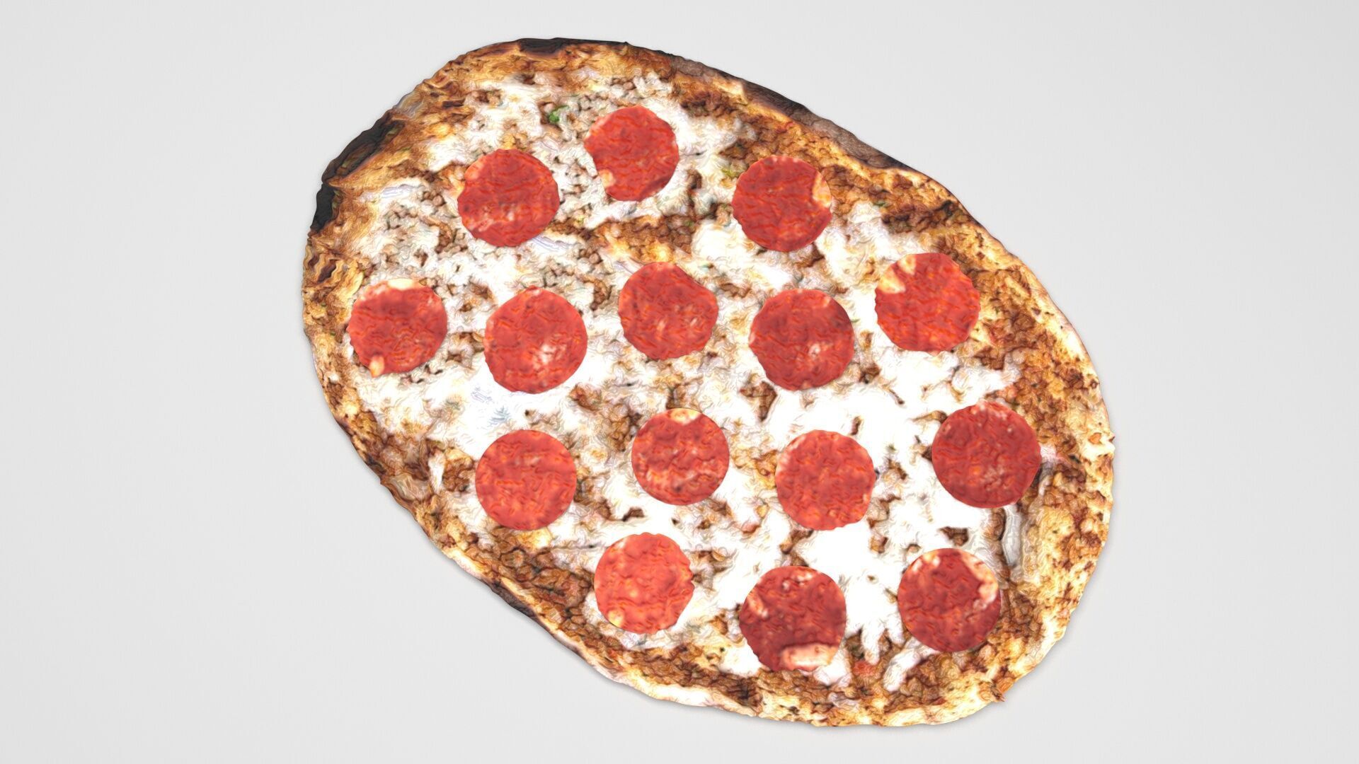 Turkish Pepperoni Lahmacun 3D model_3