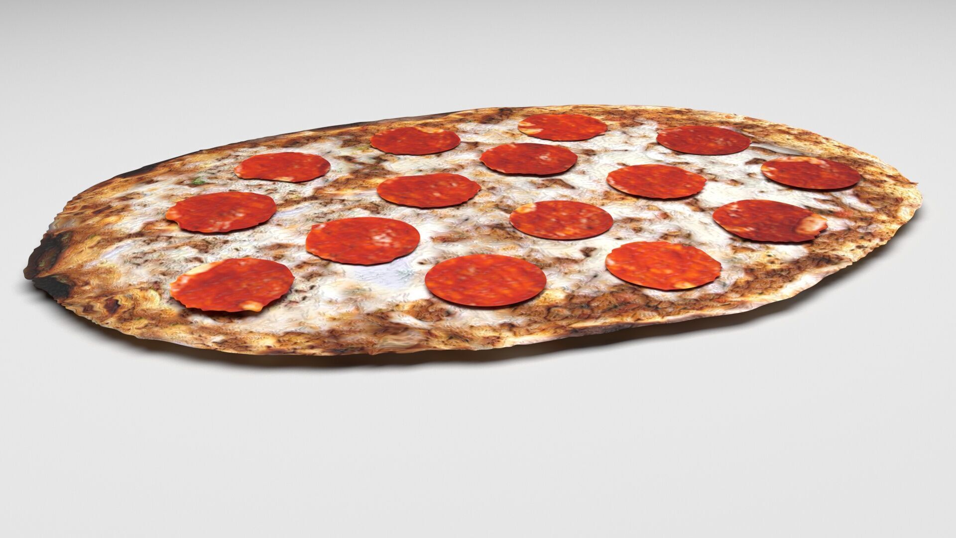 Turkish Pepperoni Lahmacun 3D model_2