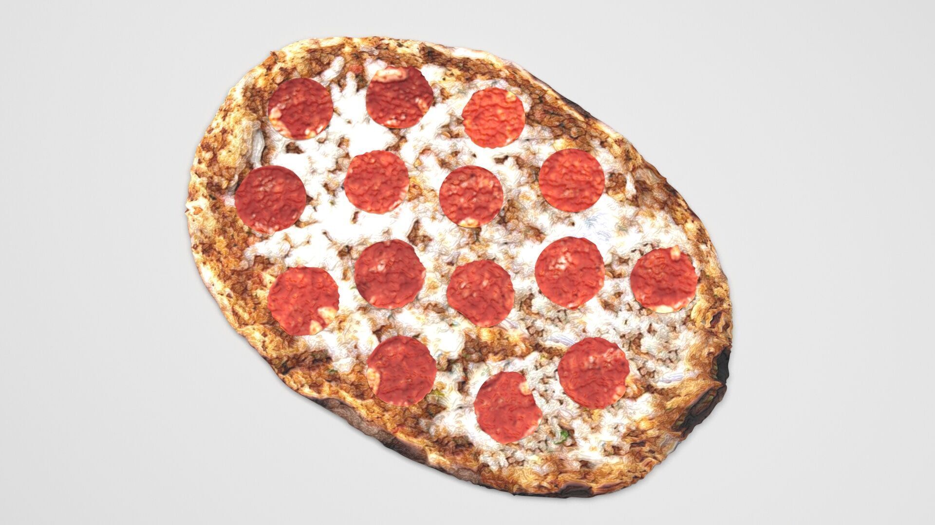 Turkish Pepperoni Lahmacun 3D model_1