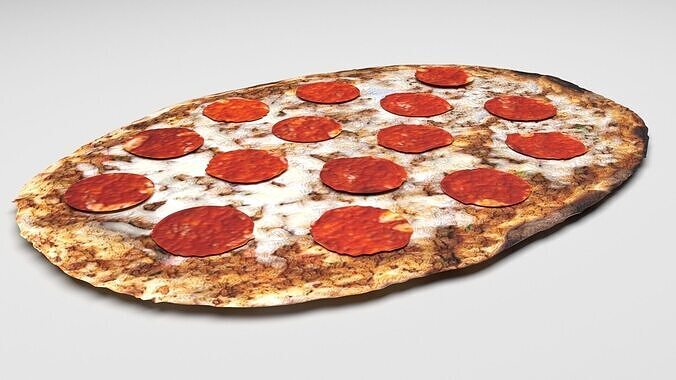 Turkish Pepperoni Lahmacun 3D model