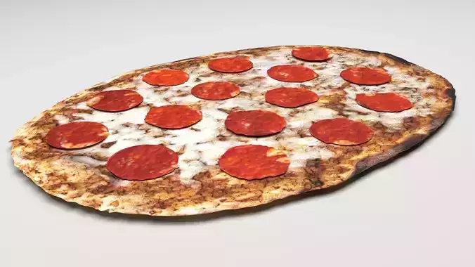 Turkish Pepperoni Lahmacun 3D model
