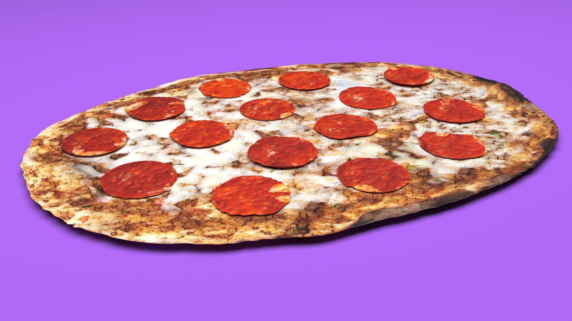 Turkish Pepperoni Lahmacun 3D model_6