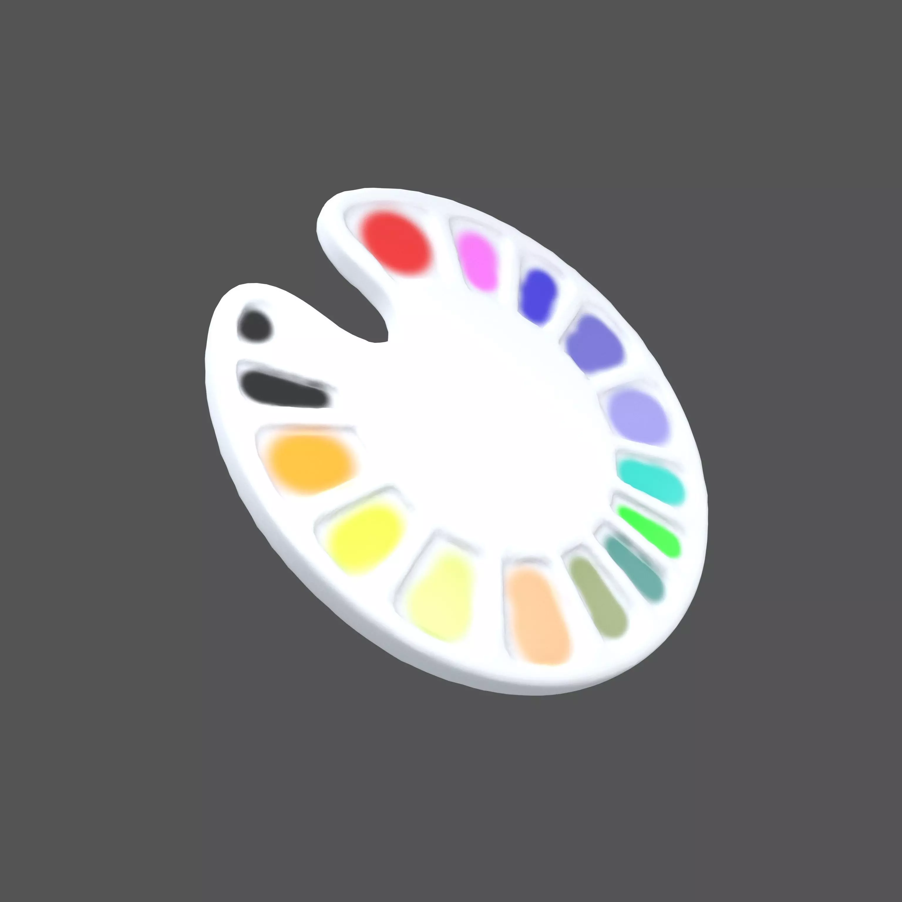 Flat Palette v1 001 Low-poly 3D model