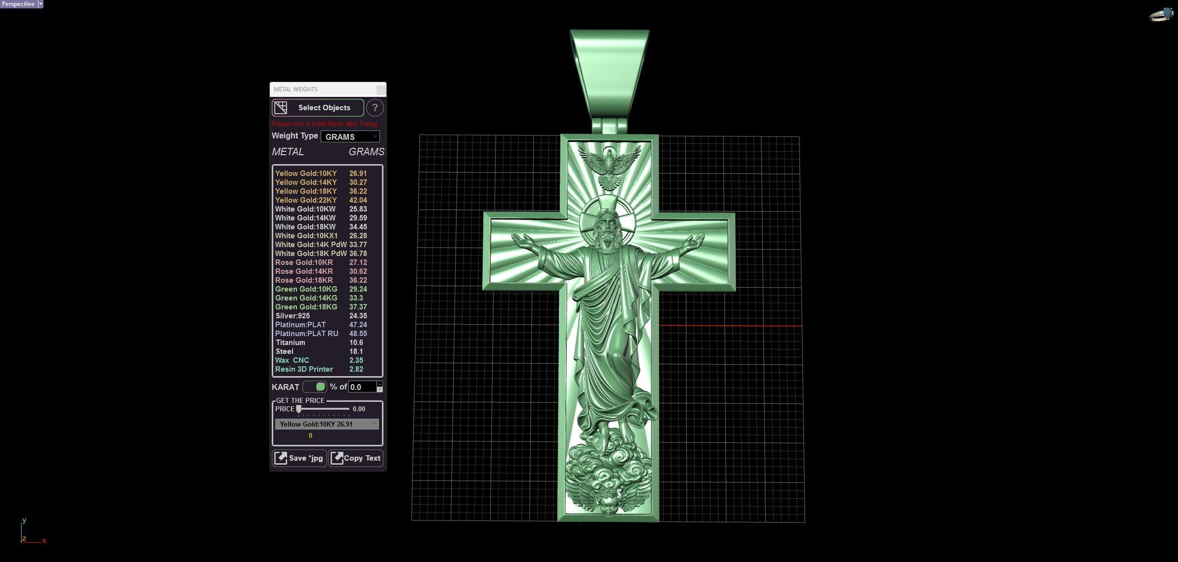 The Ascension of Jesus Christ Ascending to Heaven Cross 3D print model_13