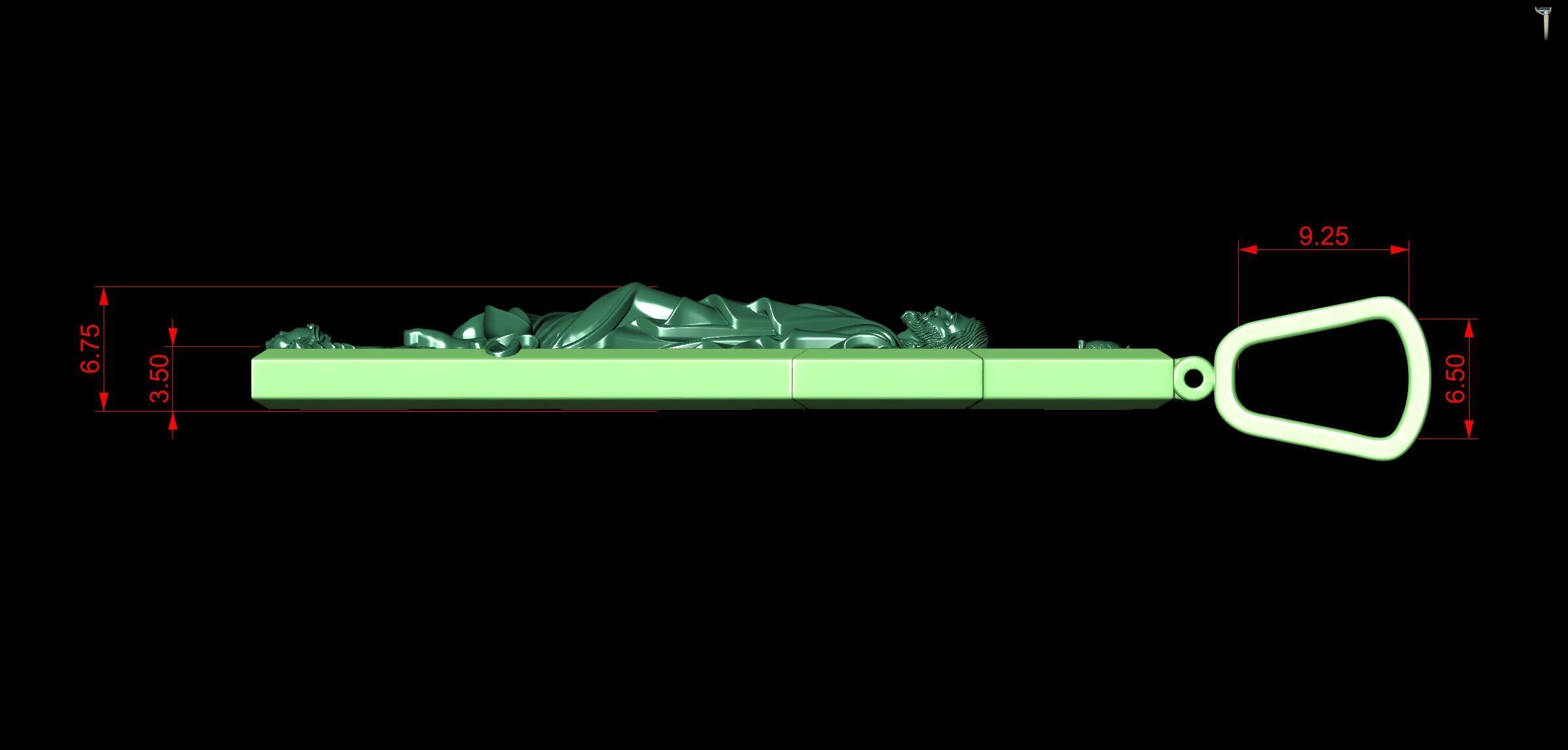 The Ascension of Jesus Christ Ascending to Heaven Cross 3D print model_11