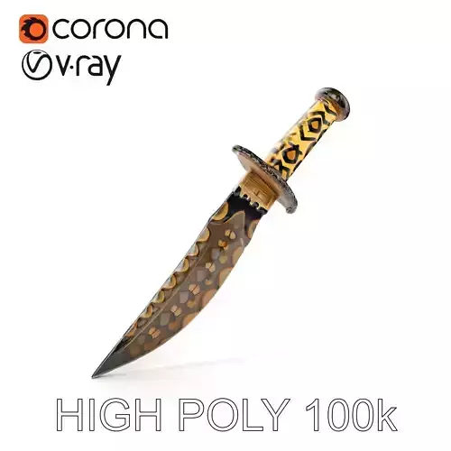 Intricate Ornamental Knife D Model Pack