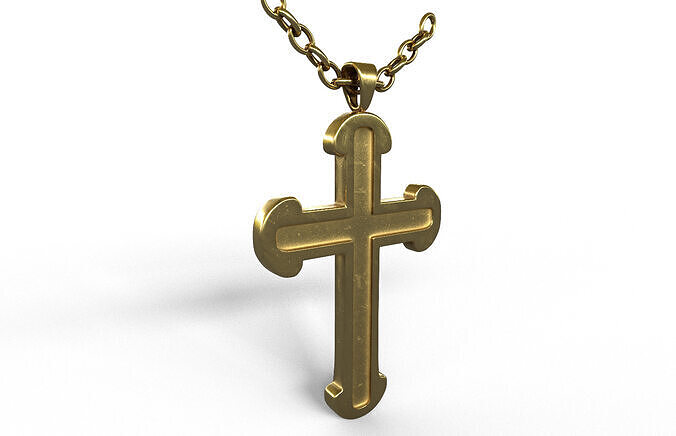 Cross Pendant  Low-poly 3D model