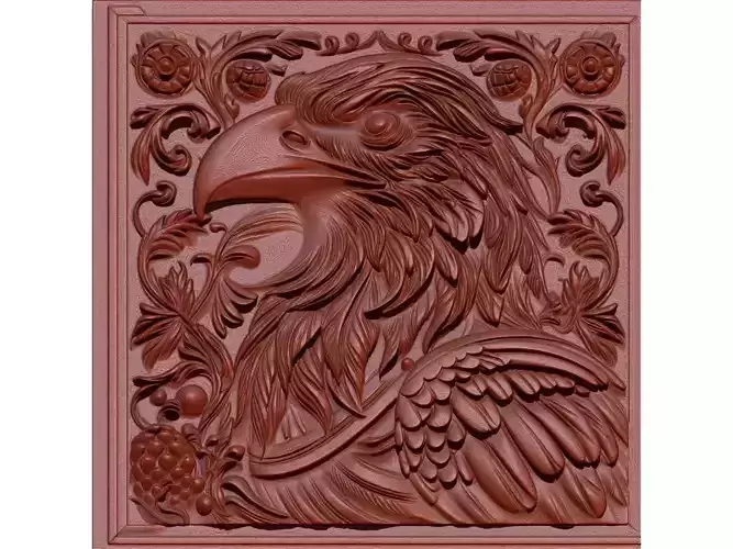 Eagle Art 3D stl file for cnc carving