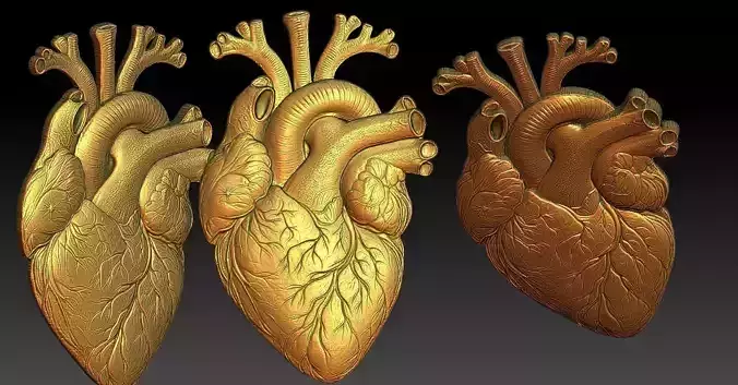 1 heart CNC Relief Model