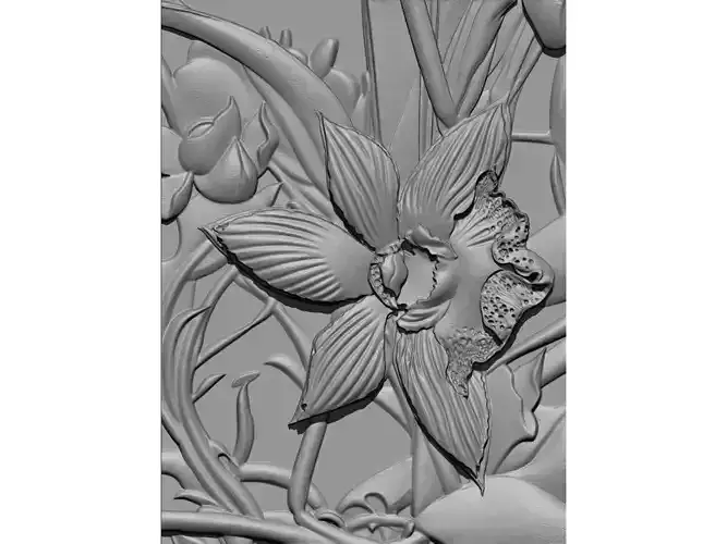 Flower Wall Art Design For cnc Router carving