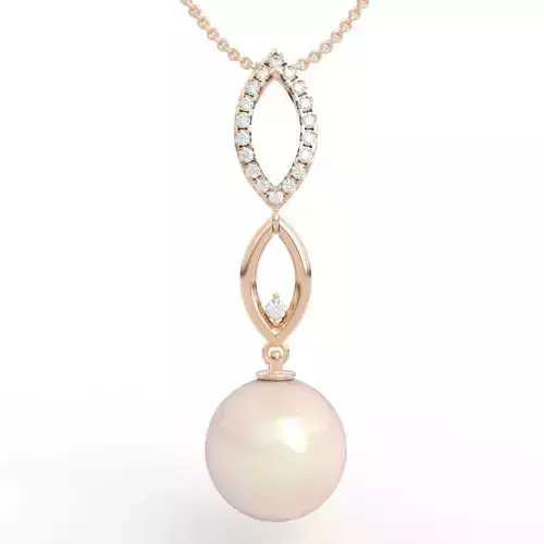 Marquise Shape Pearl Necklace