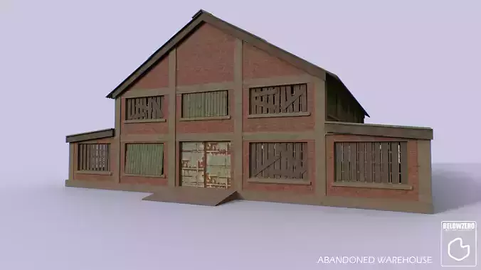 Abandoned Warehouse 01 Low-poly 3D model