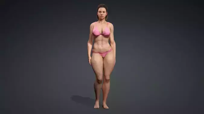 Realistic Female 3D Model for Games Films and  Virtual 
