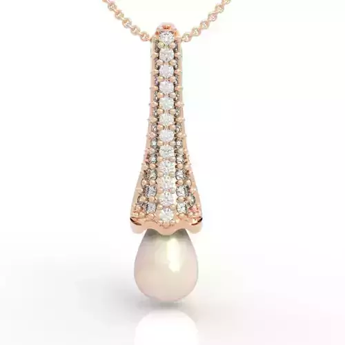 Vintage Art Deco Pearl Drop Necklace