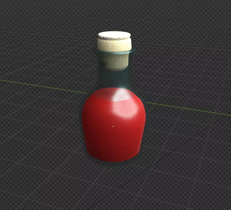 Potion de soin Low-poly 3D model_0