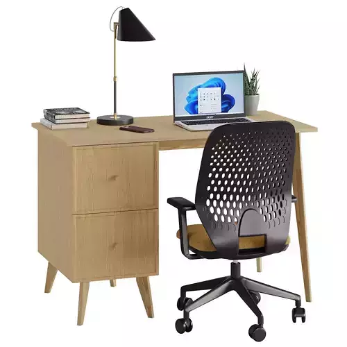 Elegance desk with cabinet