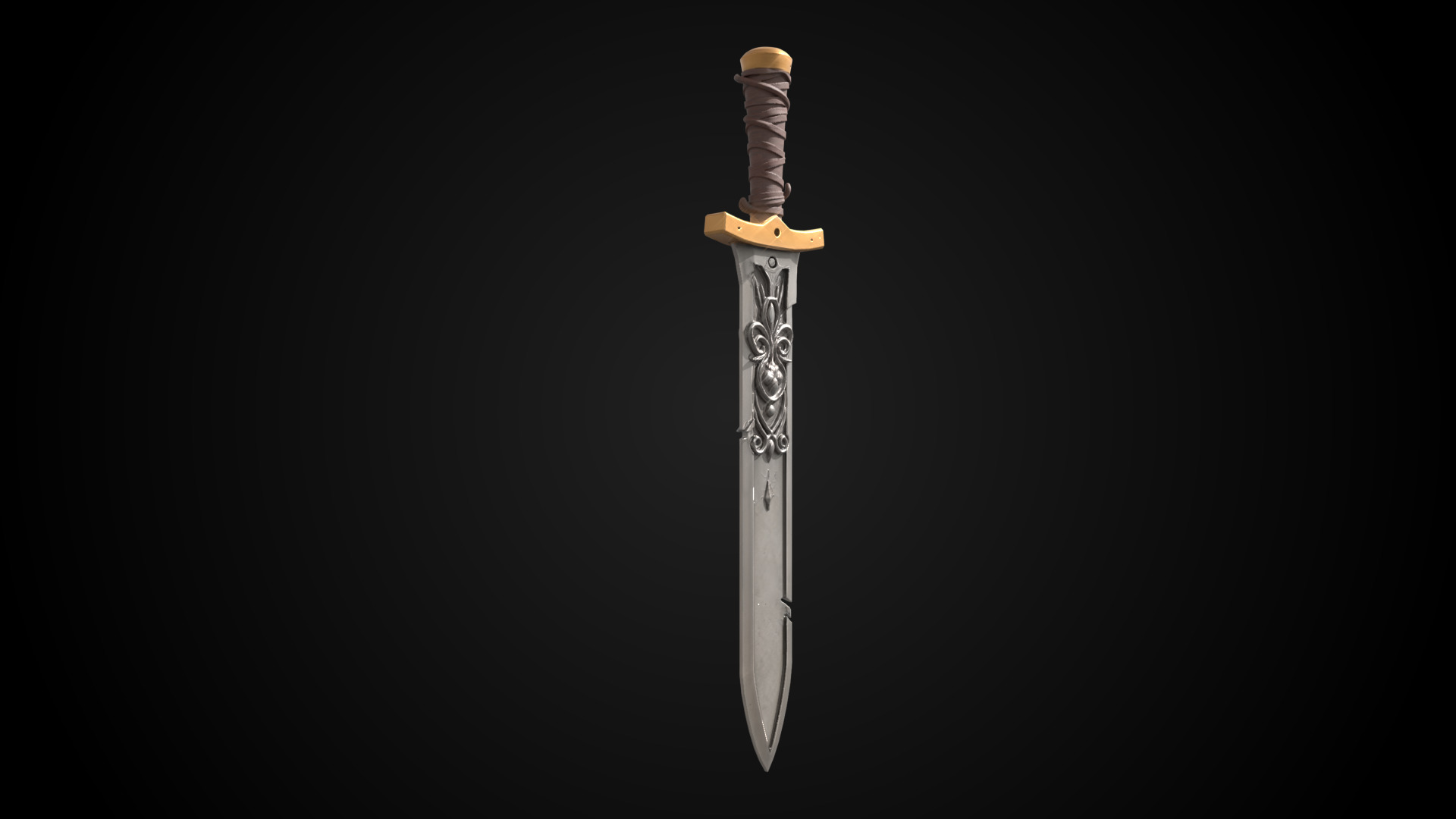 Stylized Sword - Crusader Blade - Emberbane - Game Ready 3D model_8