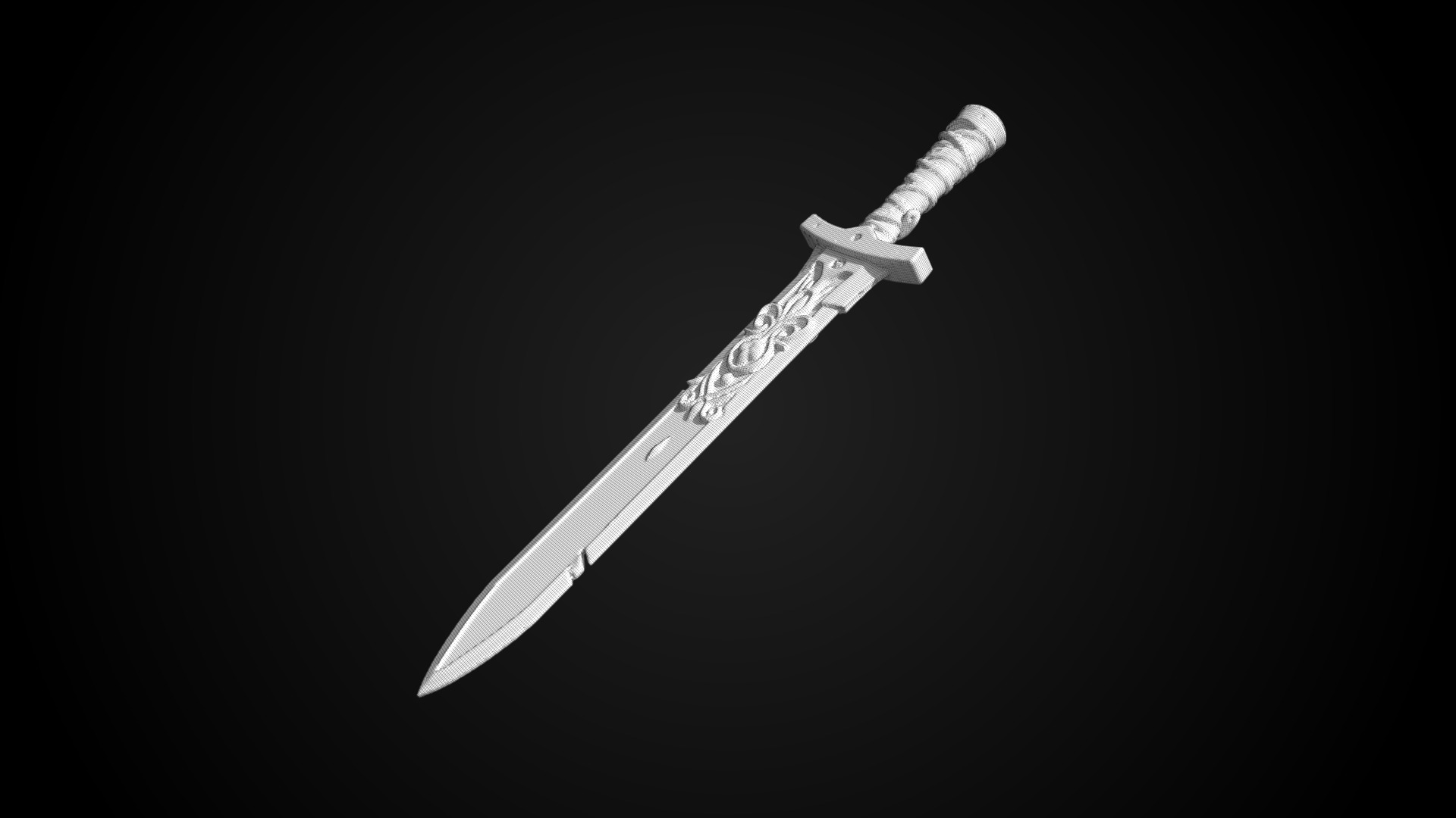 Stylized Sword - Crusader Blade - Emberbane - Game Ready 3D model_12