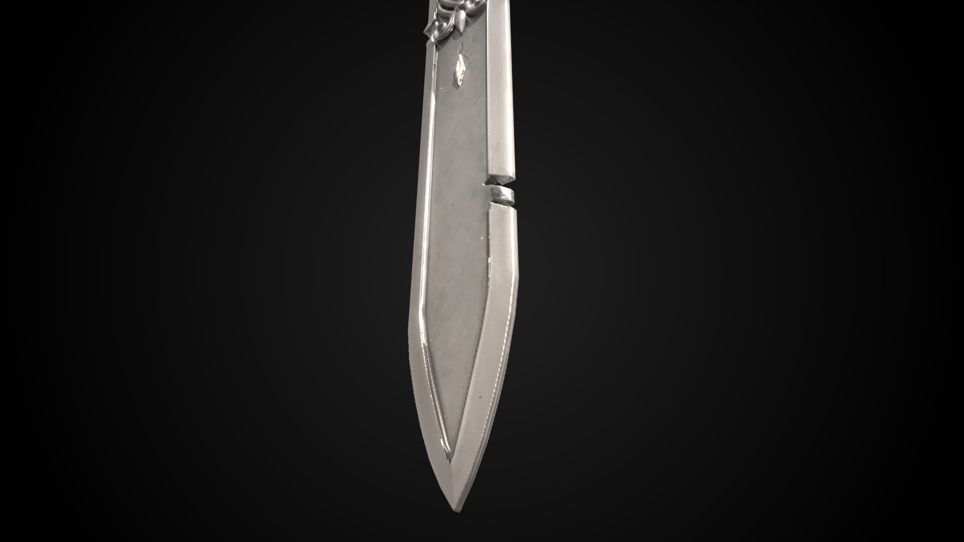 Stylized Sword - Crusader Blade - Emberbane - Game Ready 3D model_10