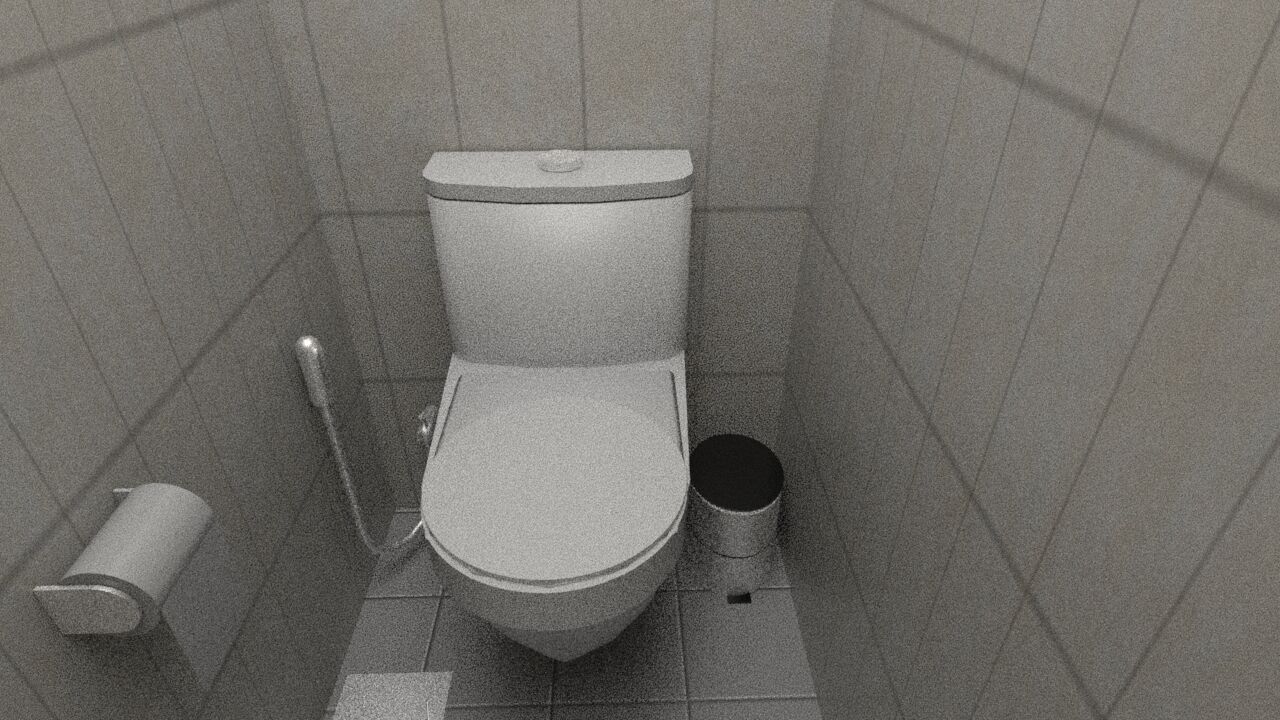 Modern Staff WC Restroom Low-poly 3D model_5