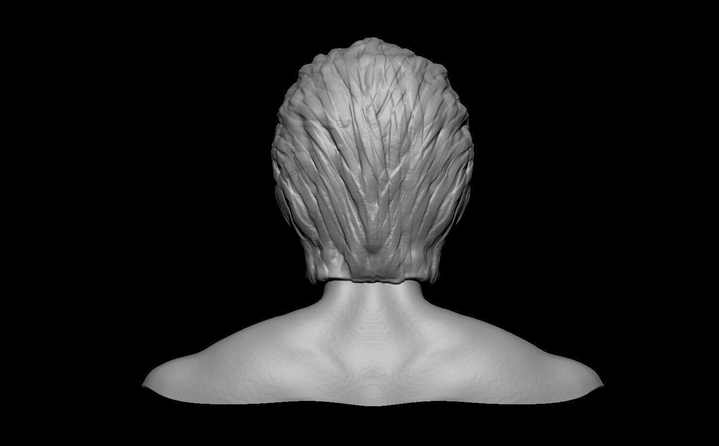 Sculpted Male Head Zbrush 3D model_3