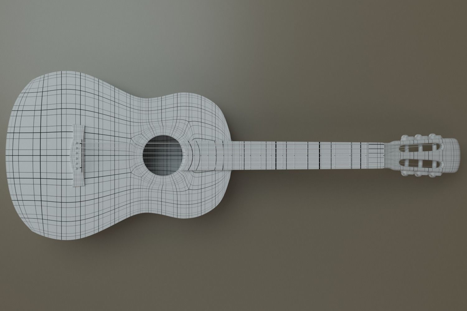 Acoustic Guitar 3D model_3