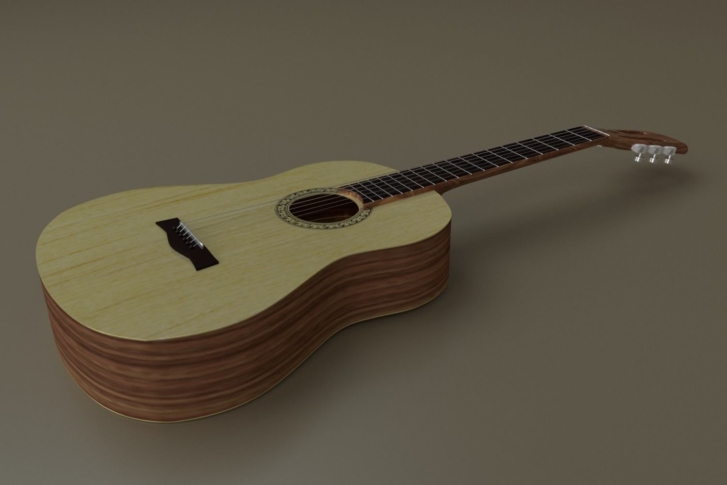Acoustic Guitar 3D model_0