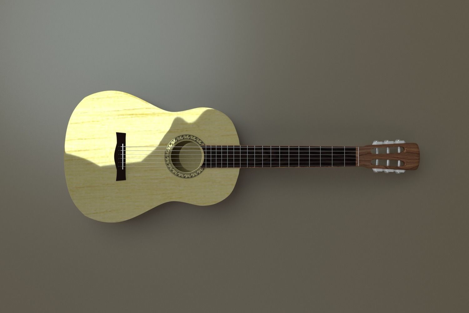 Acoustic Guitar 3D model_2
