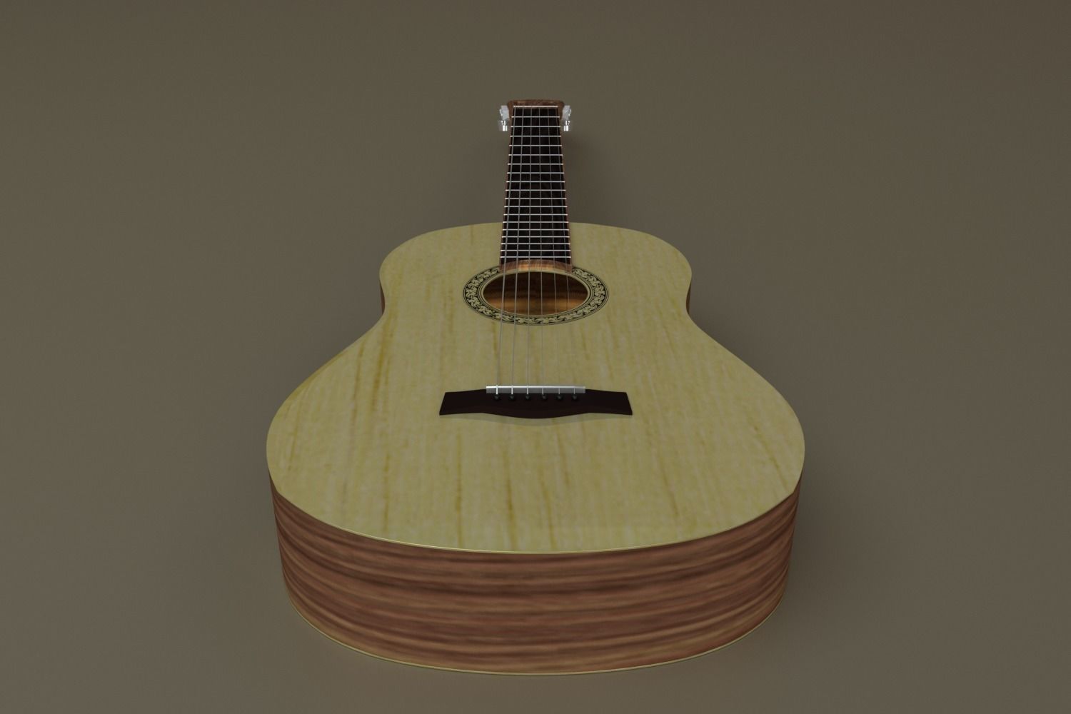 Acoustic Guitar 3D model_1