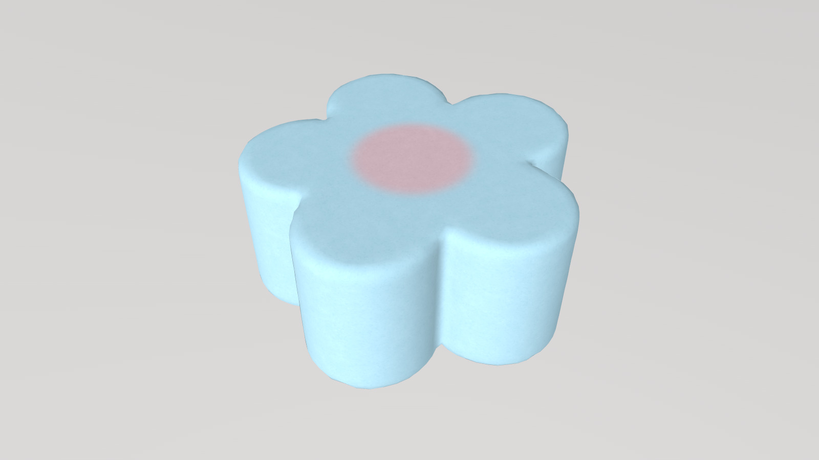 Stylized Low-Poly Flower-shaped Marshmallow Low-poly 3D model_5