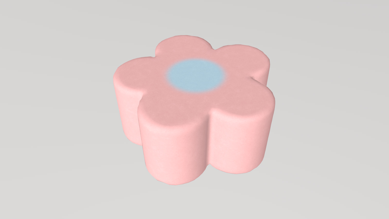 Stylized Low-Poly Flower-shaped Marshmallow Low-poly 3D model_2