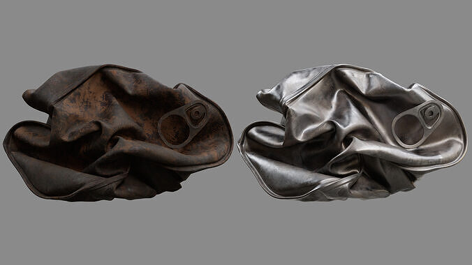 Crushed Fish Can 07 3D model 2