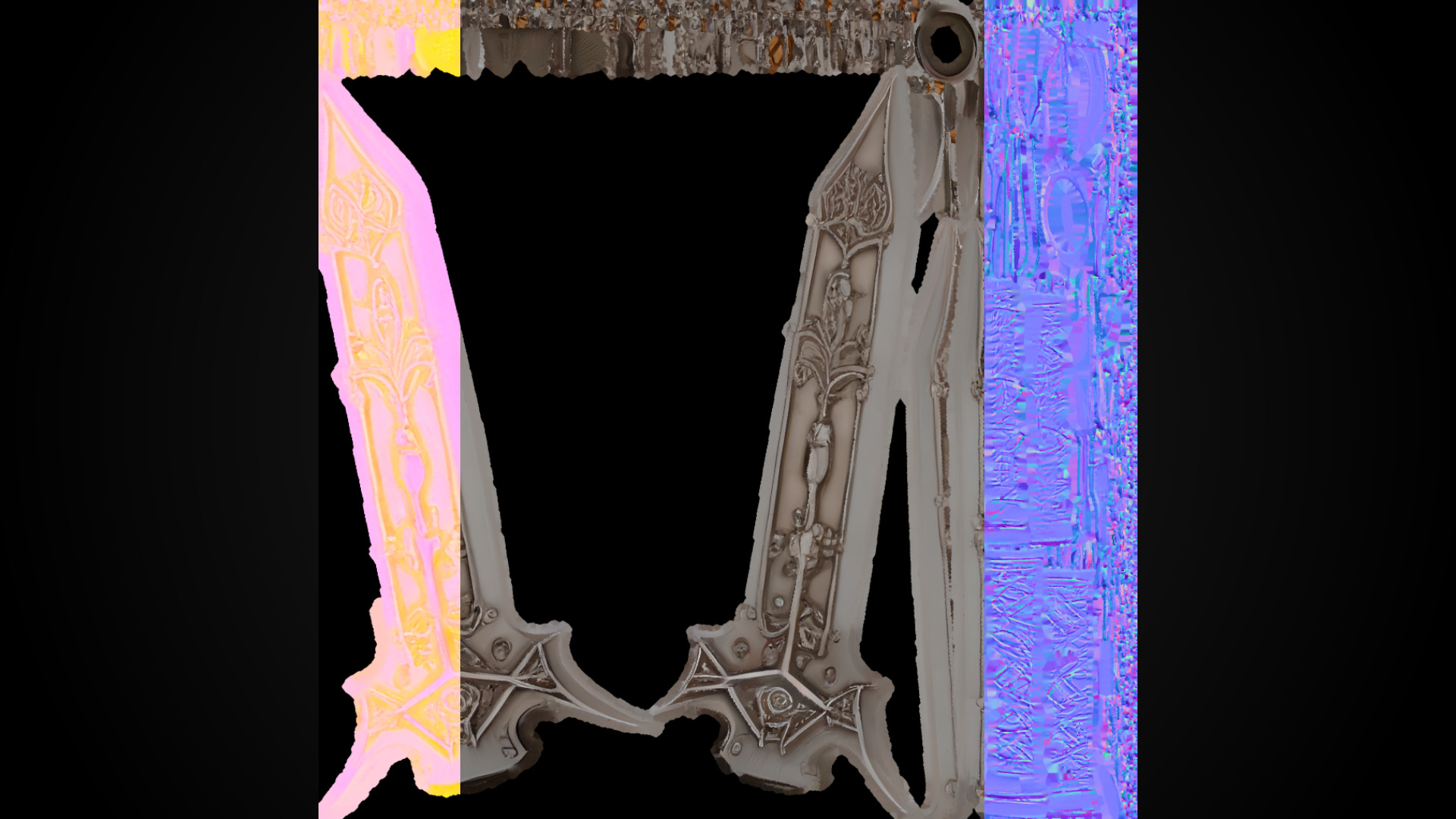 Stylized Sword - Crusader Blade Kings Judgment - Game Ready 3D model_13