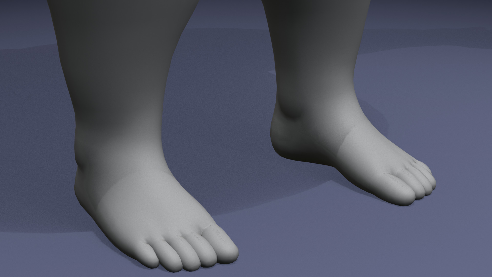 Stylized Sumo Guy Body Base Mesh Rigged with IK FK Switch Low-poly 3D model_14