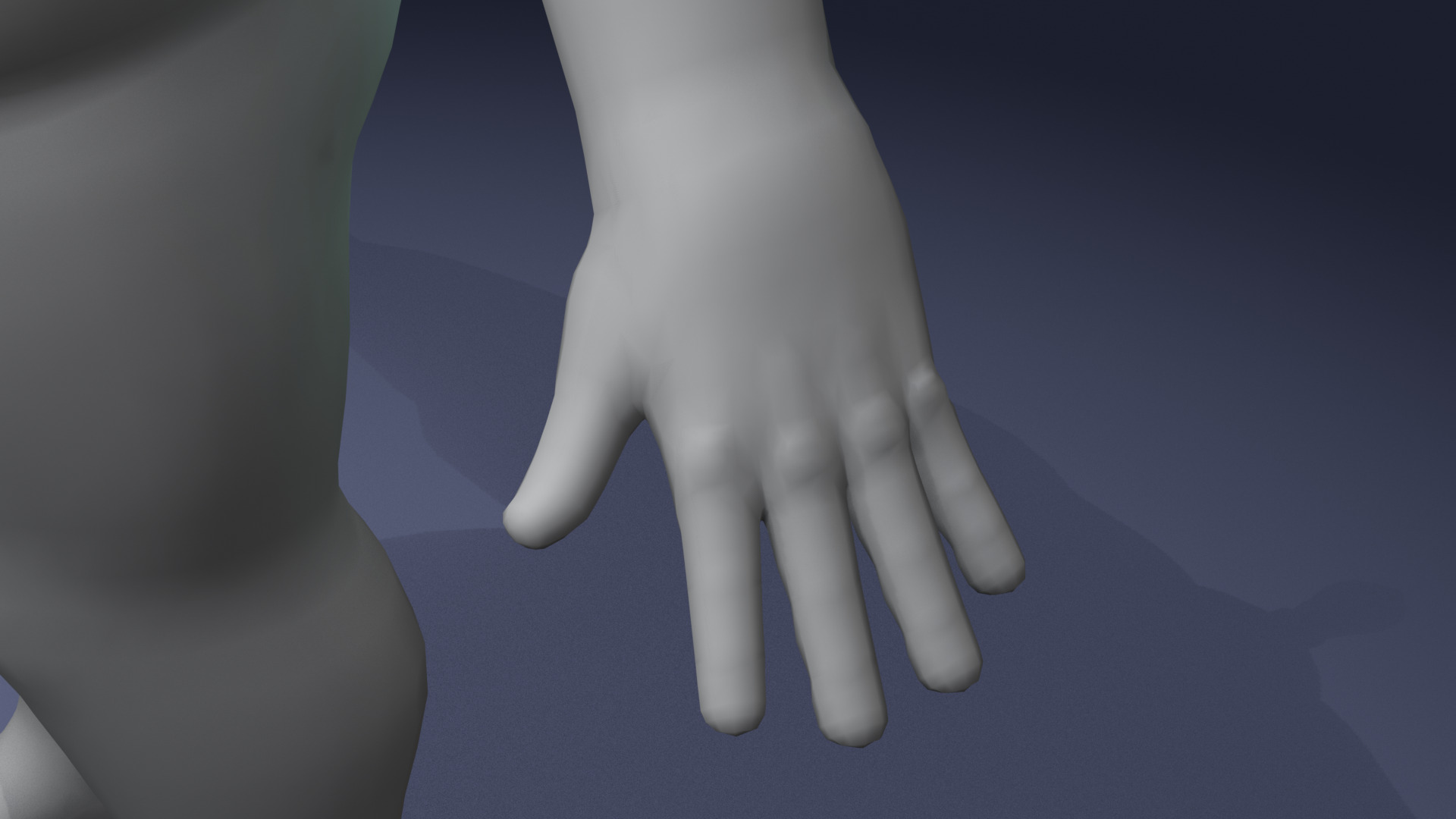 Stylized Sumo Guy Body Base Mesh Rigged with IK FK Switch Low-poly 3D model_13