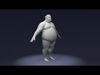 Stylized Sumo Guy Body Base Mesh Rigged with IK FK Switch Low-poly 3D model_1