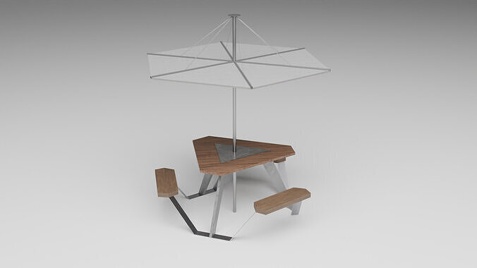 Street bench 3D model