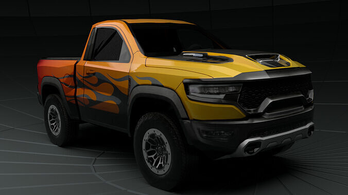 Dodge Ram 1500 TRX Low-poly 3D model