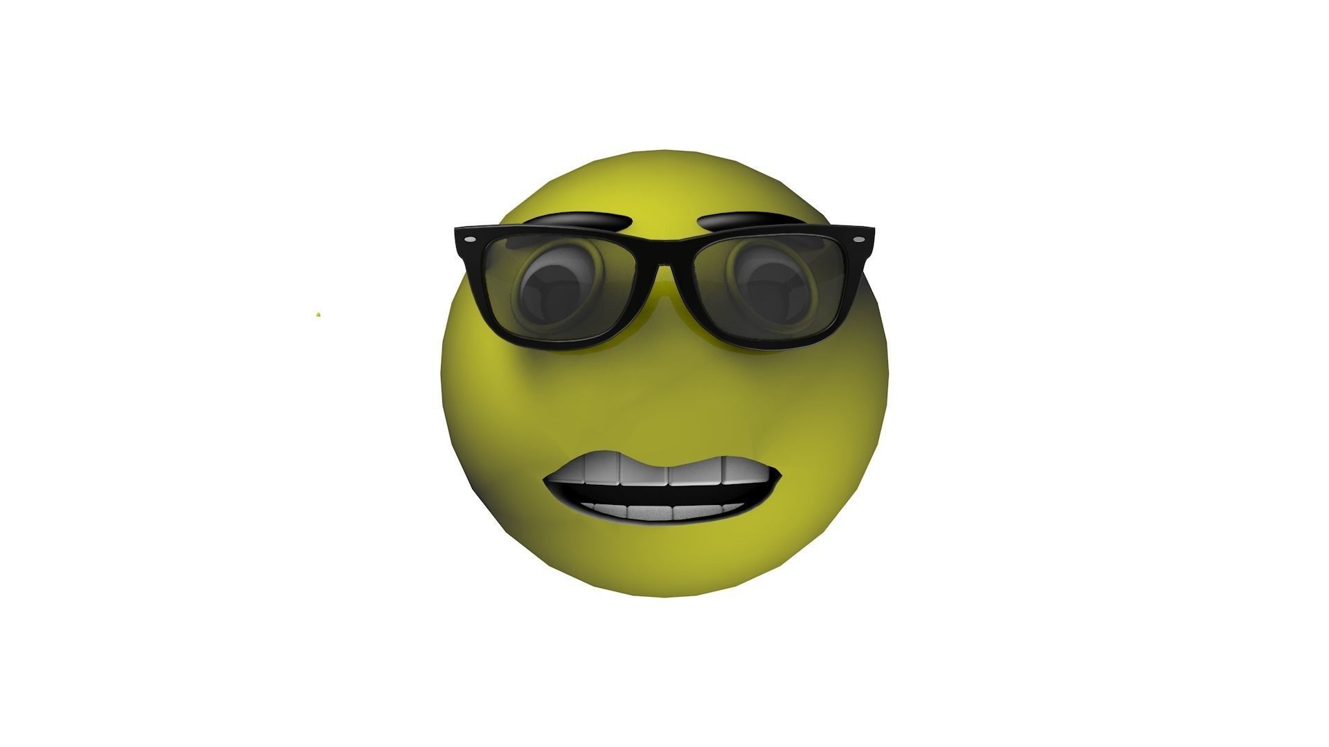 Smile emoji face with sunglasses Free 3D model_1