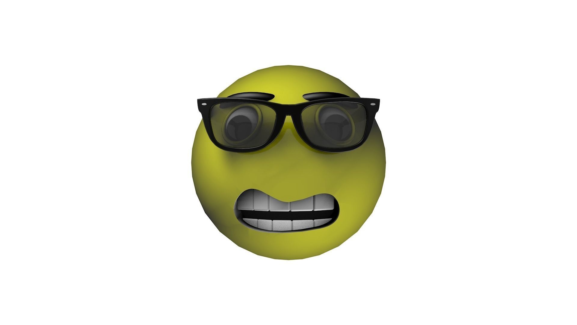 Smile emoji face with sunglasses Free 3D model_2