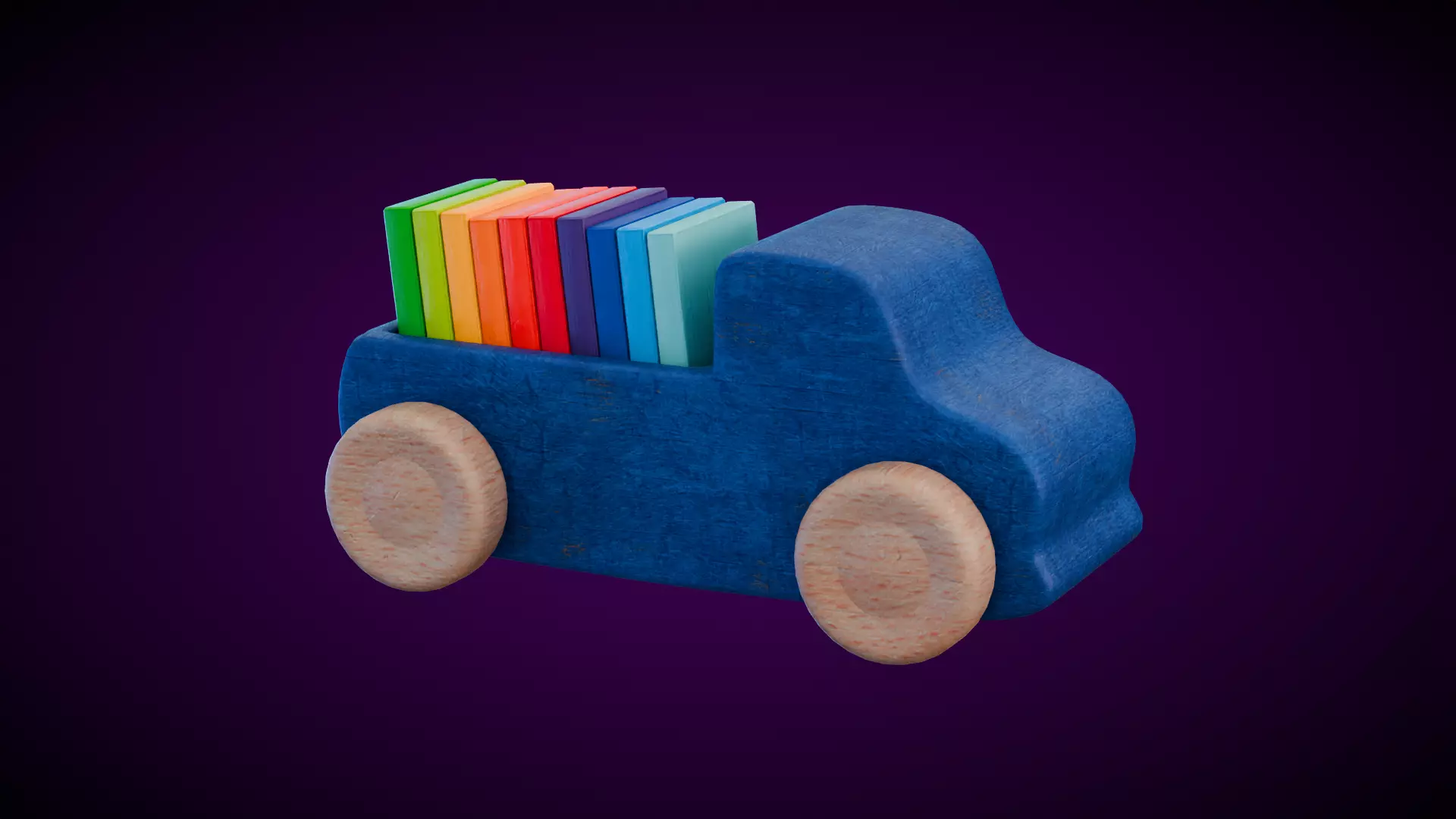 Pull Along Truck Low-poly 3D model