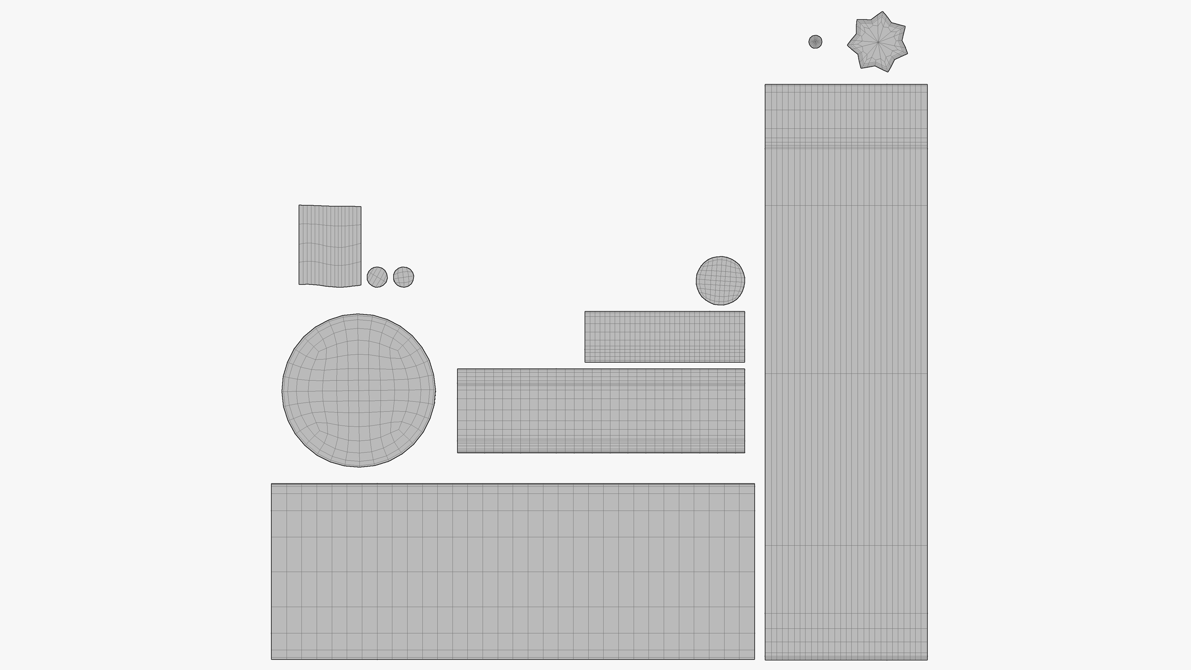 Low Marble Candleholder Low-poly 3D model_8
